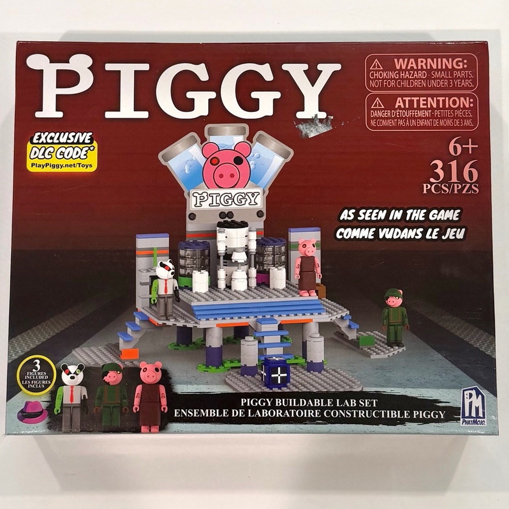 Roblox PIGGY Buildable Lab Set  w/ Figures & DLC Code - 316 Pcs